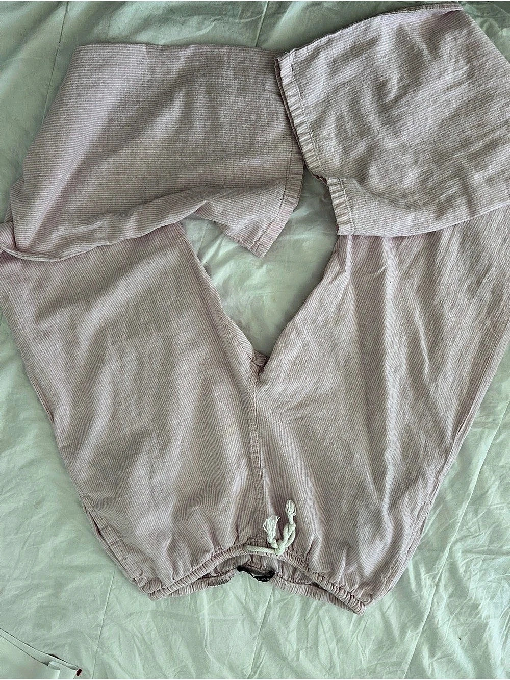 Pink Striped Pajama Brandy Melville Pant - Picture 2 of 3